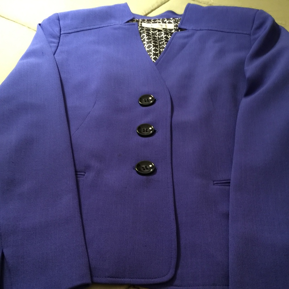 Jones studio Blazer Jacket - Color Purple - Size 12- Pre-Owned